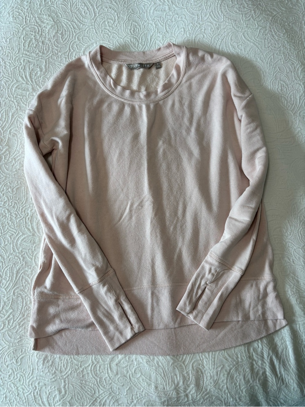 Athleta Pale Blush Crewneck Sweatshirt